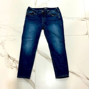 W29 Silver skinny cropped jeans